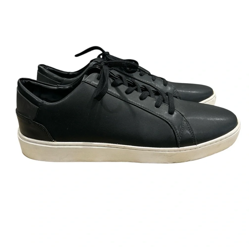 Thousand Fell Men's Lace Up Sustainable Bio Minimalist Sneakers in Black - 12